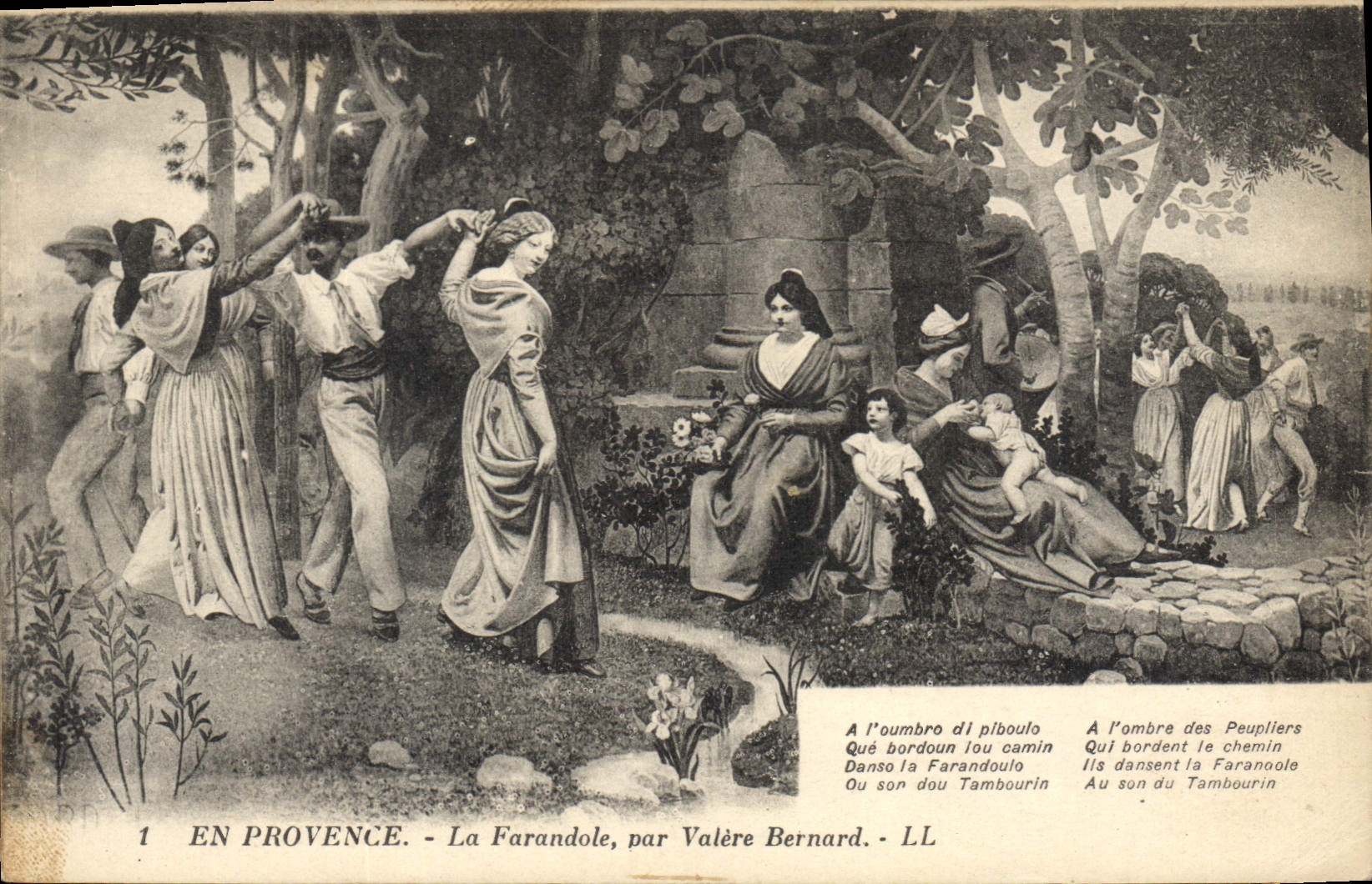 CPA En Provence La Farandole par Valere Bernard