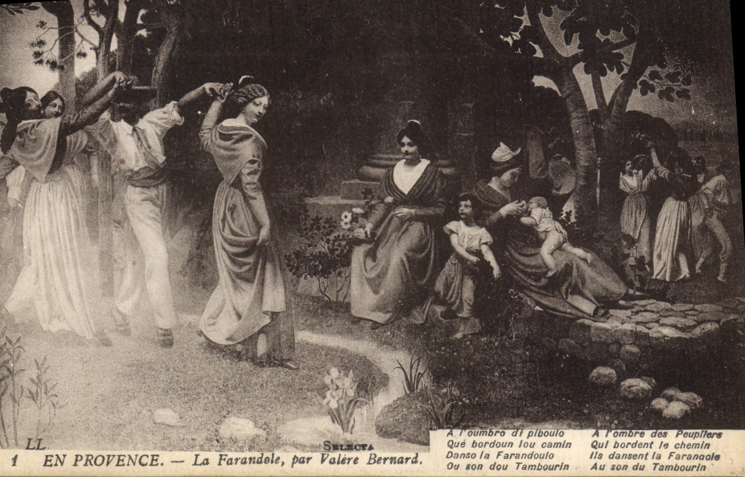 CPA En Provence La Farandole par Valere Bernard