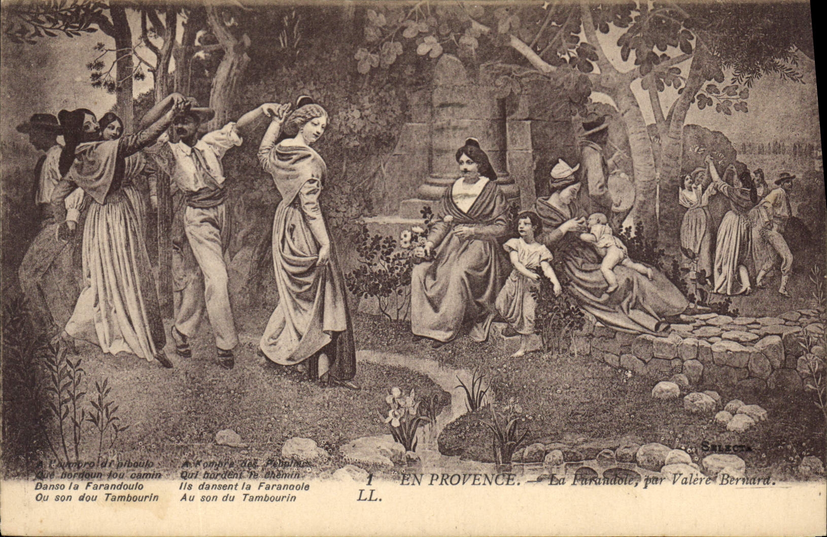 CPA En Provence La Farandole par Valere Bernard