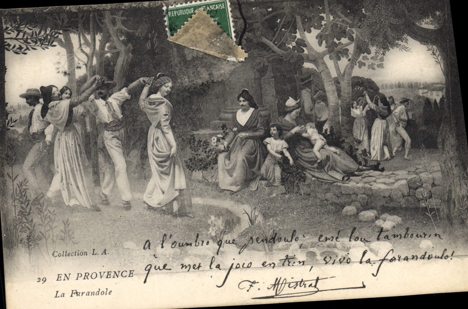 CPA En Provence La Farandole