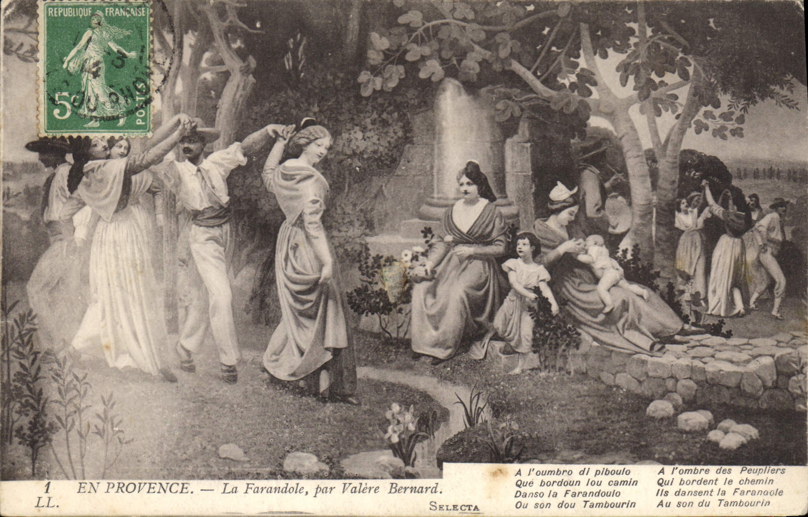 CPA En Provence La Farandole par Valere Bernard 