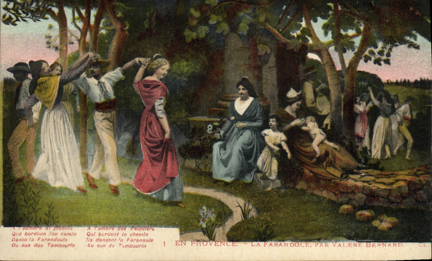 CPA En Provence La Farandole Par Valere Bernard