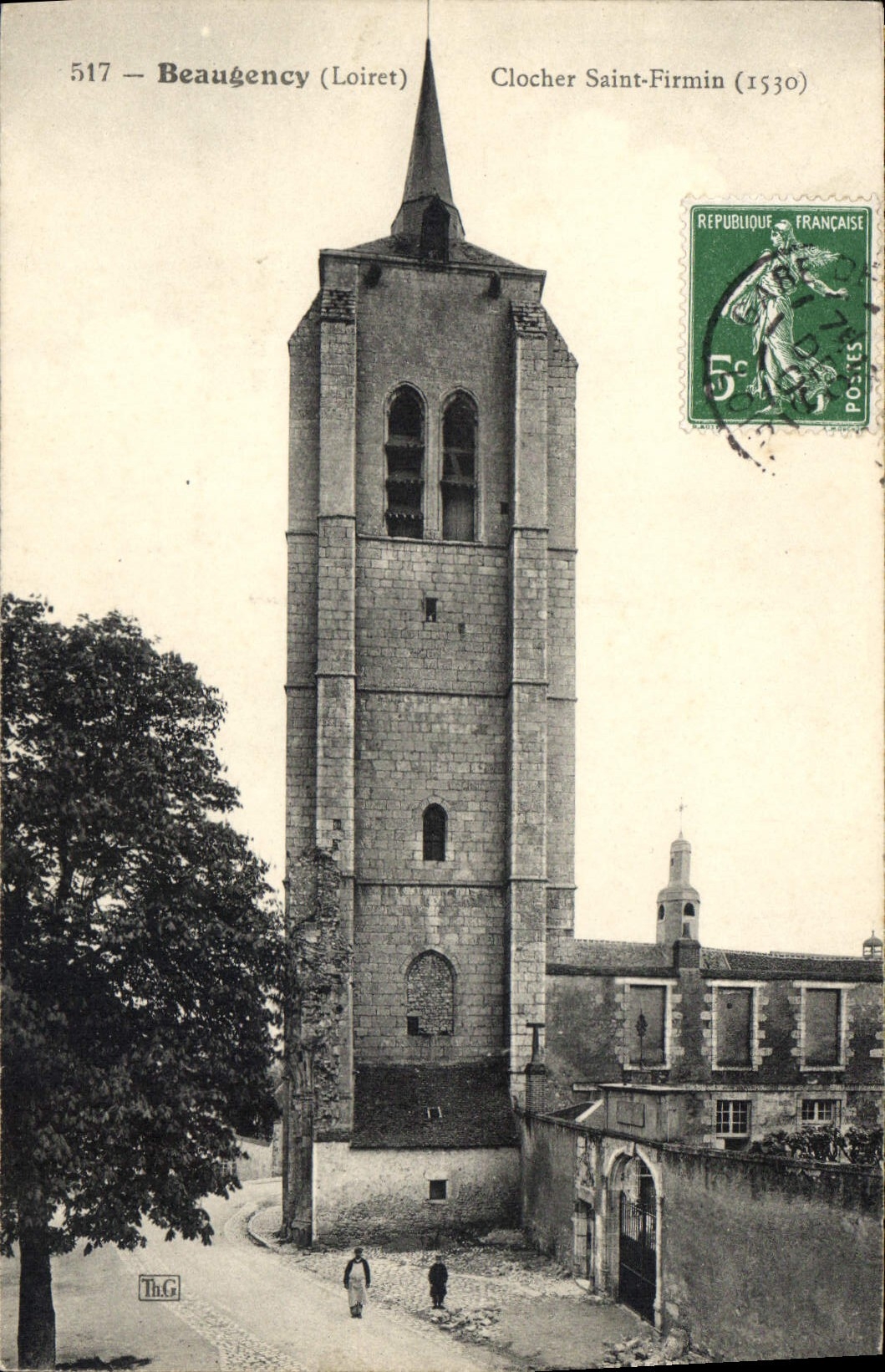 CPA Beaugency Loiret Clocher Saint Firmin