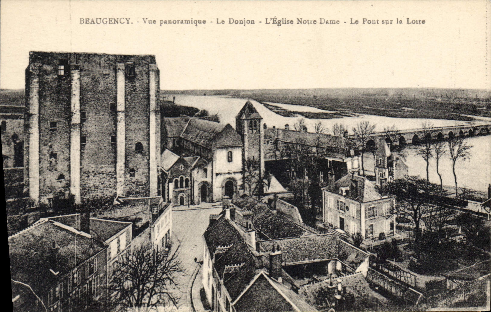 CPA Beaugency Vue panoramique Le Donjon L'Eglise Notre Dame