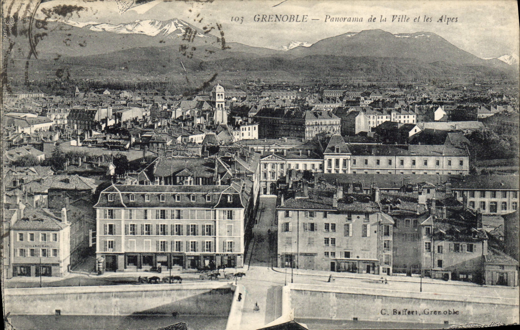 CPA Grenoble Panorama de la Ville et des Alpes