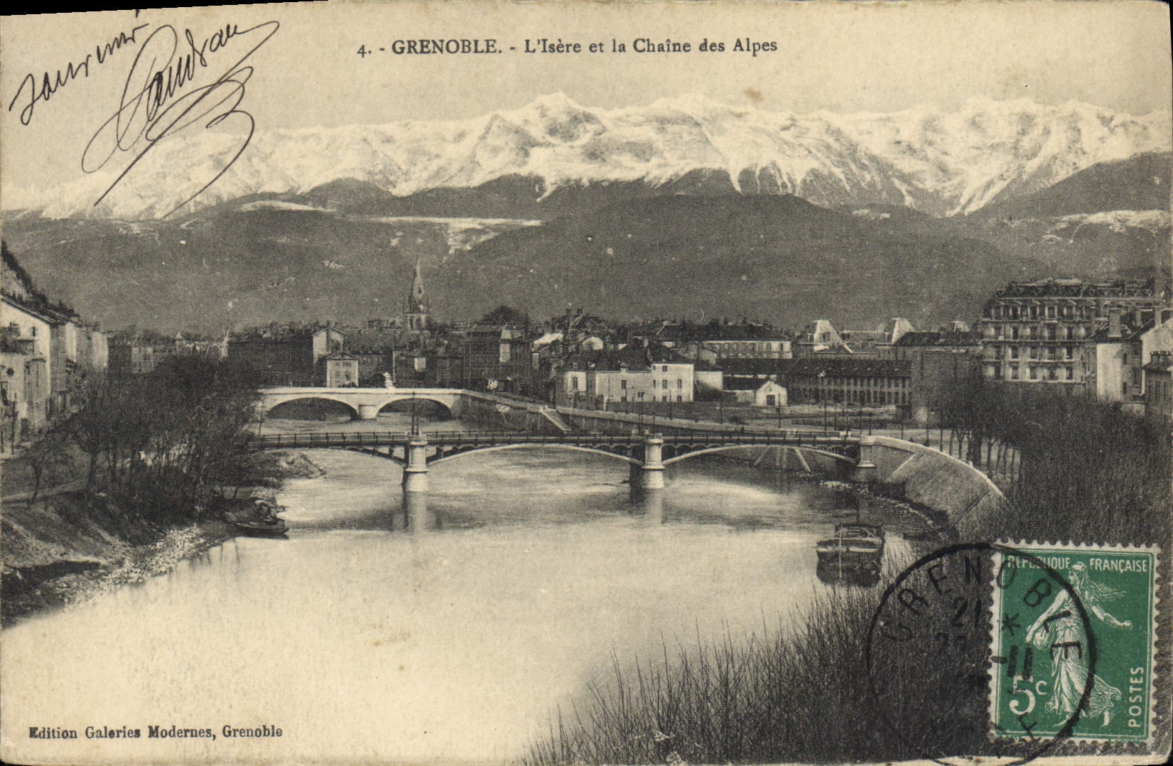 CPA Grenoble L'Isere et la Chaine des Alpes