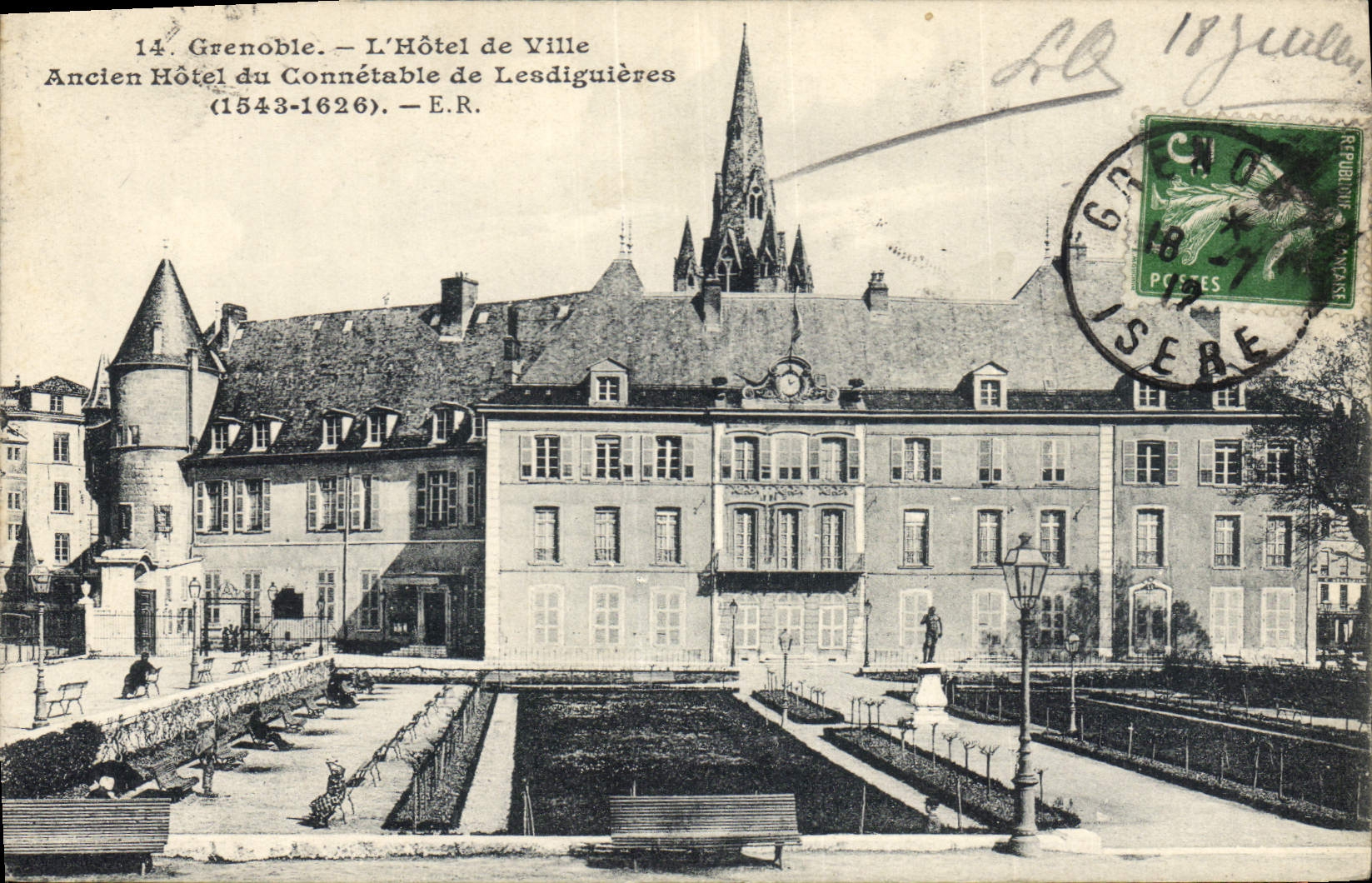 CPA Grenoble L'Hotel de Ville Ancien Hotel du Connetable de Lesdiguieres