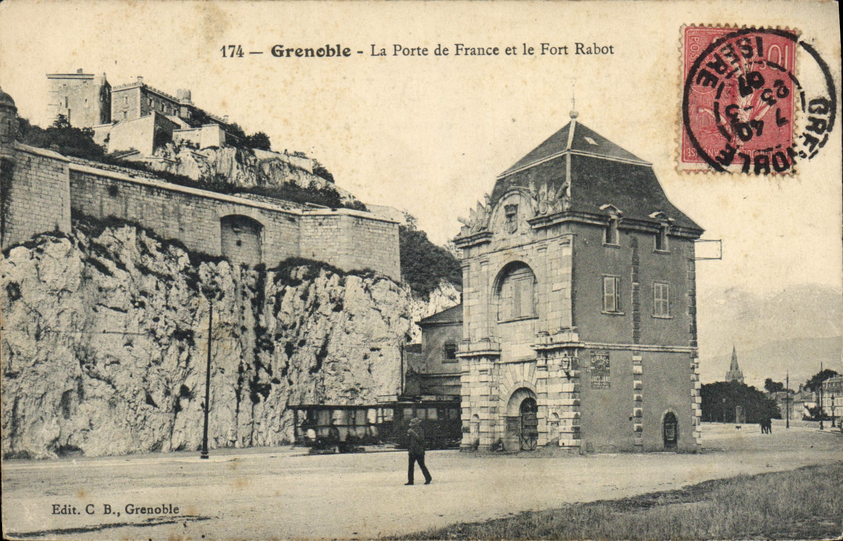 CPA Grenoble La Porte de France et le Fort Rabot