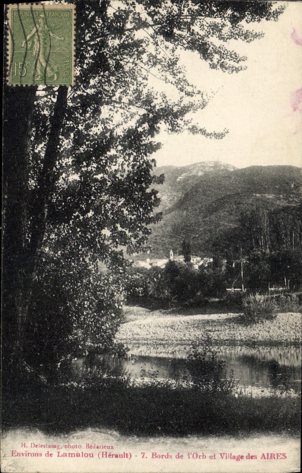 CPA Environs de Lamalou Herault Bords de l'Orb et Village des Aires