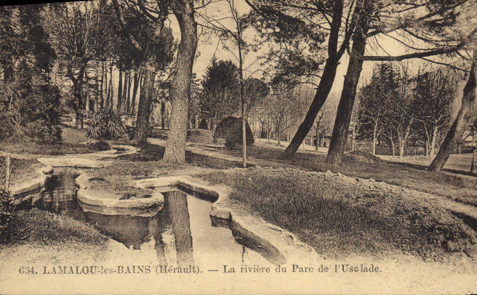 CPA Lamalou les Bains Herault La Riviere du Parc de l'Usclade 