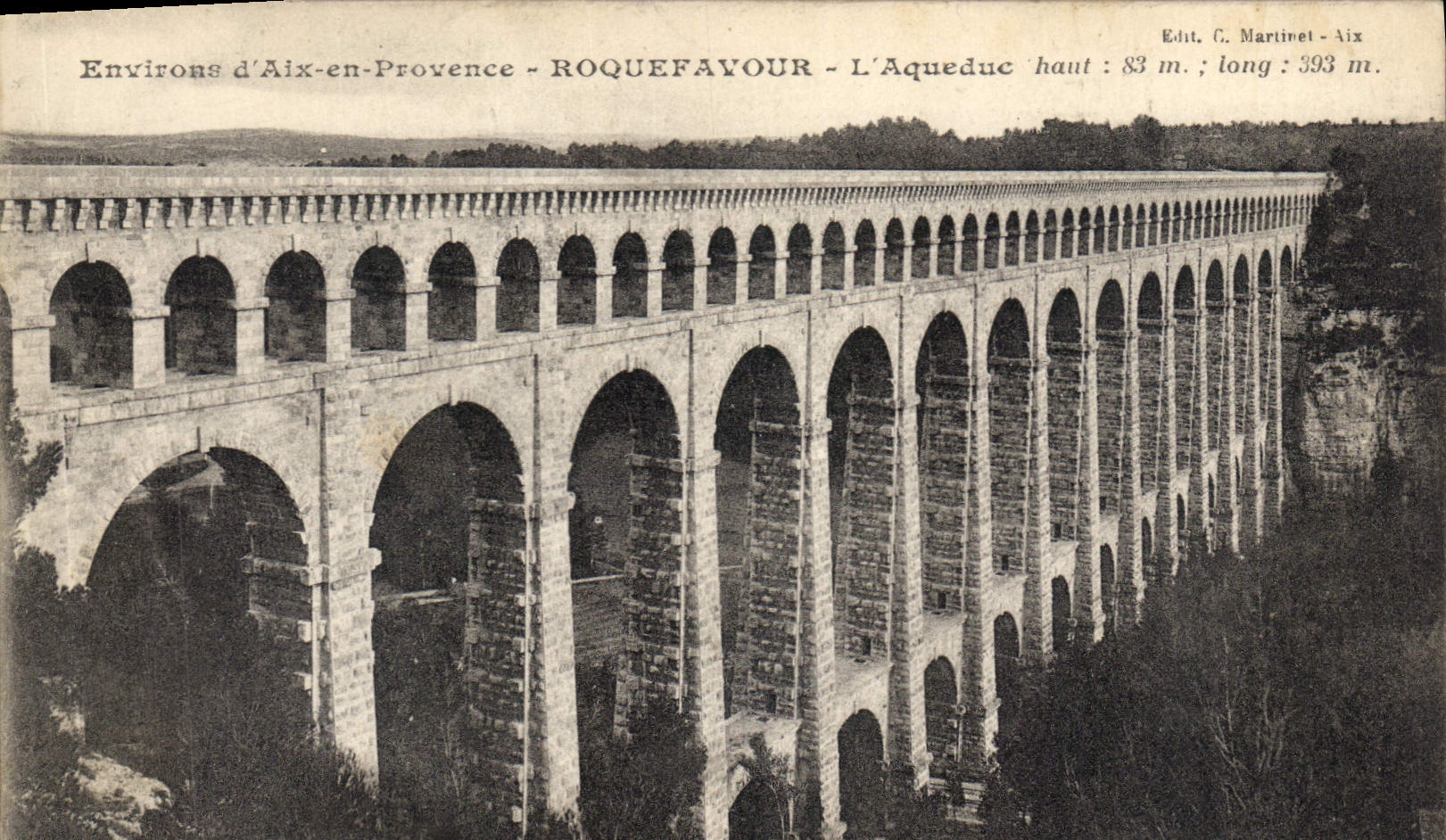 CPA Environs d'Aix en Provence Roquefavour l'Aqueduc 