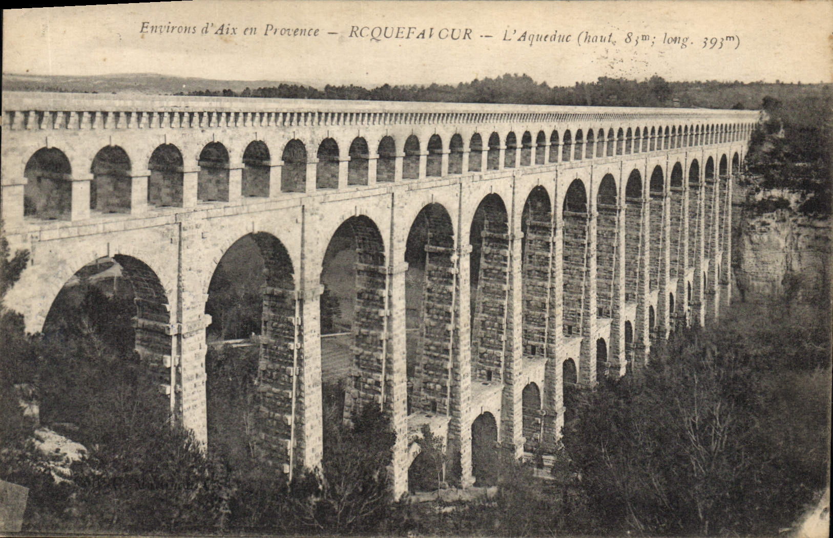 CPA Environs d'Aix en Provence Roquefavour l'Aqueduc 