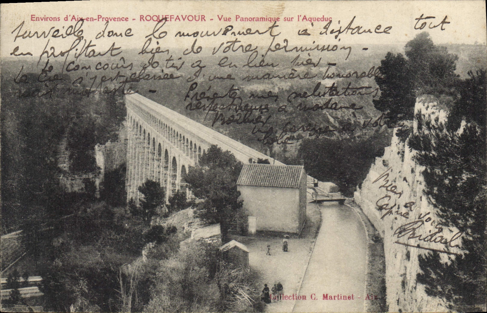 CPA Environs d'Aix en Provence Roquefavour Vue panoramique sur l'Aqueduc 