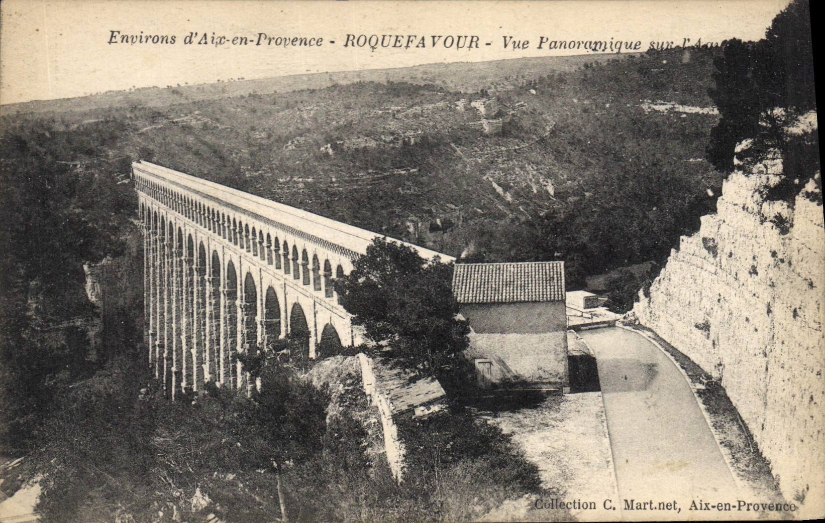 CPA Environs d'Aix en Provence Roquefavour Vue panoramique sur l'Aqueduc 
