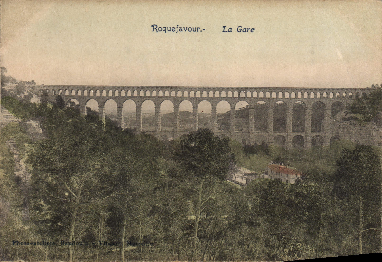 CPA Roquefavour La Gare 