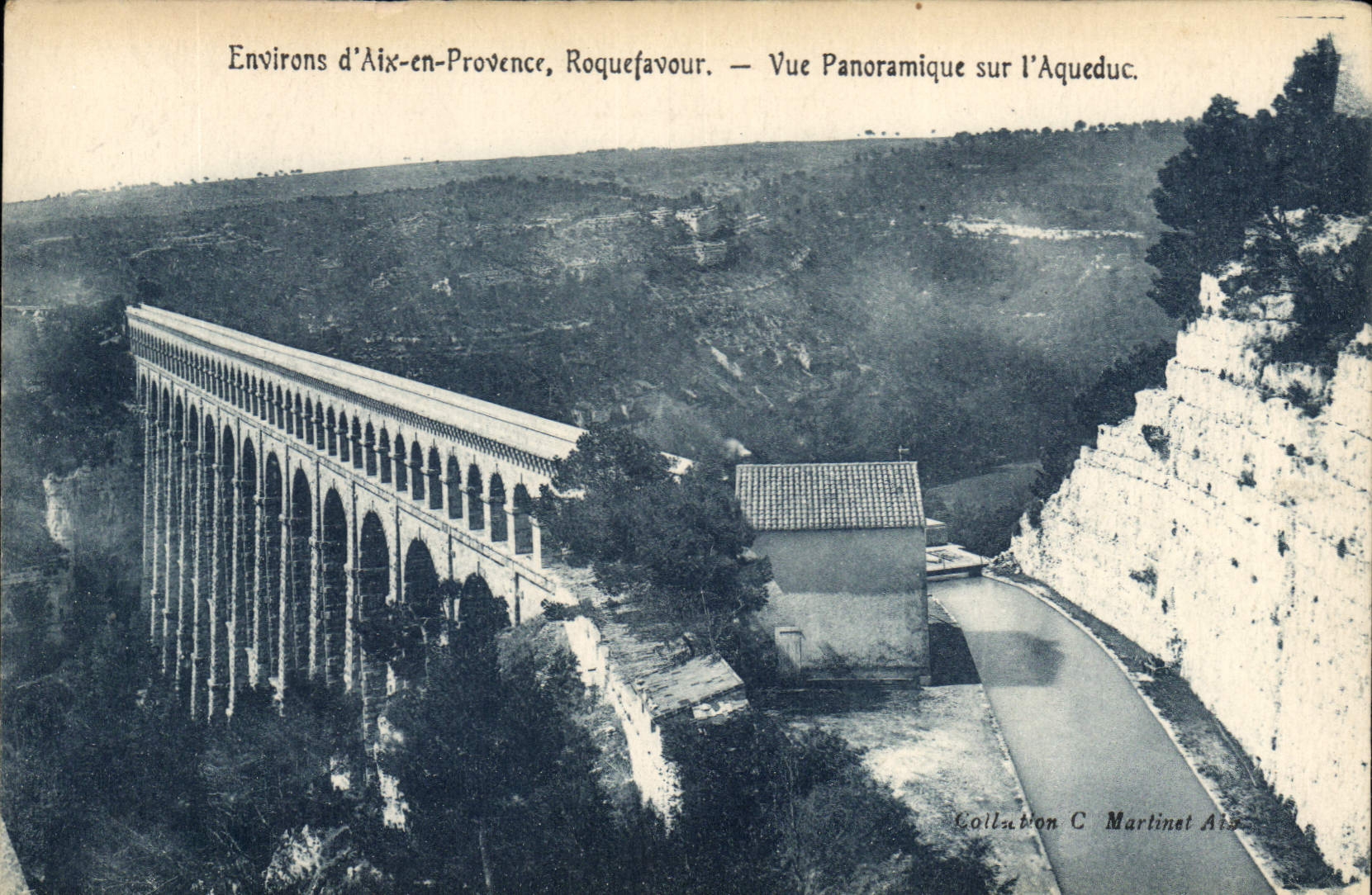 CPA Environs d'Aix en Provence Roquefavour Vue panoramique sur l'Aqueduc 