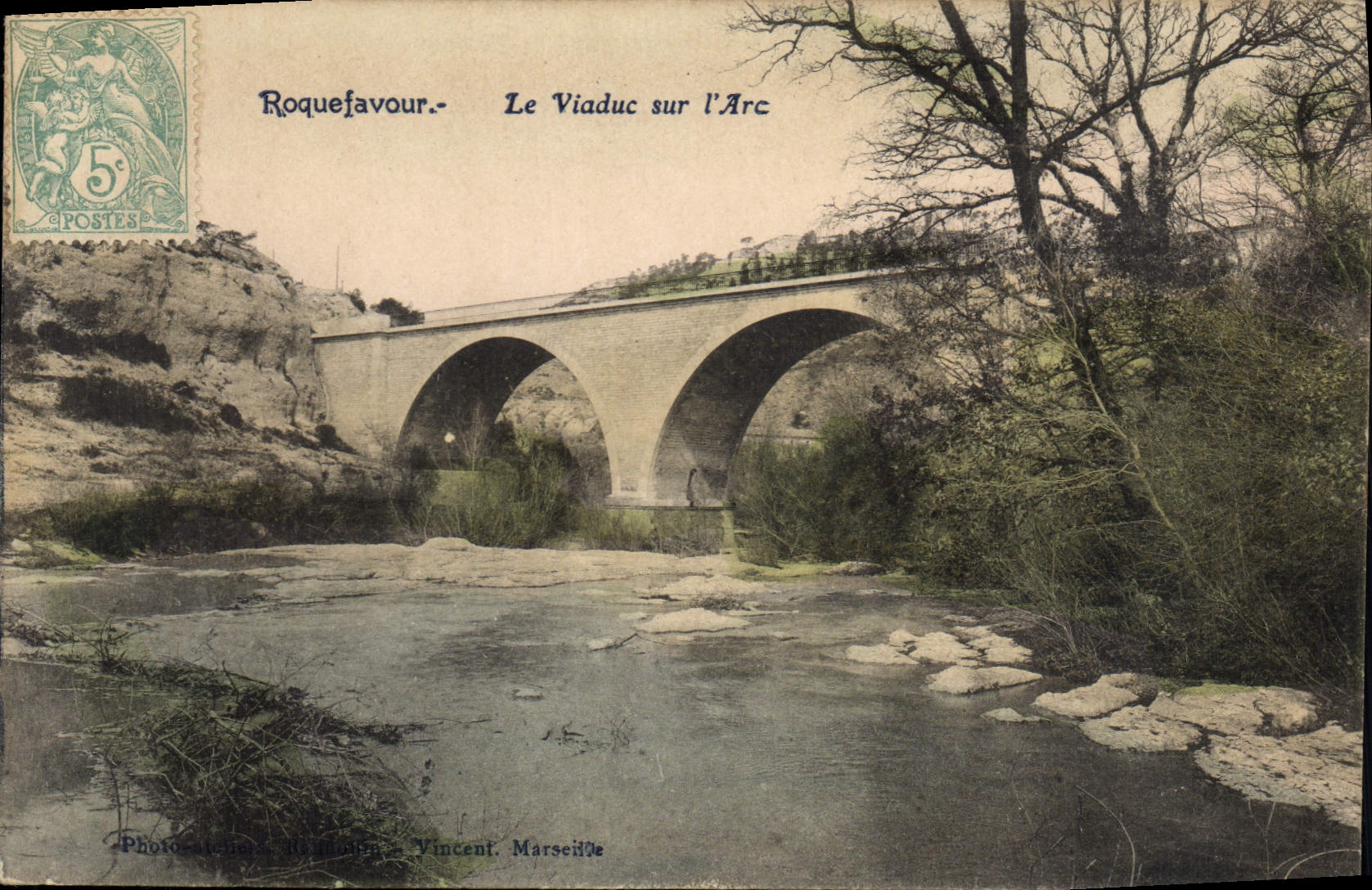 CPA Roquefavour Le Viaduc sur l'Arc 