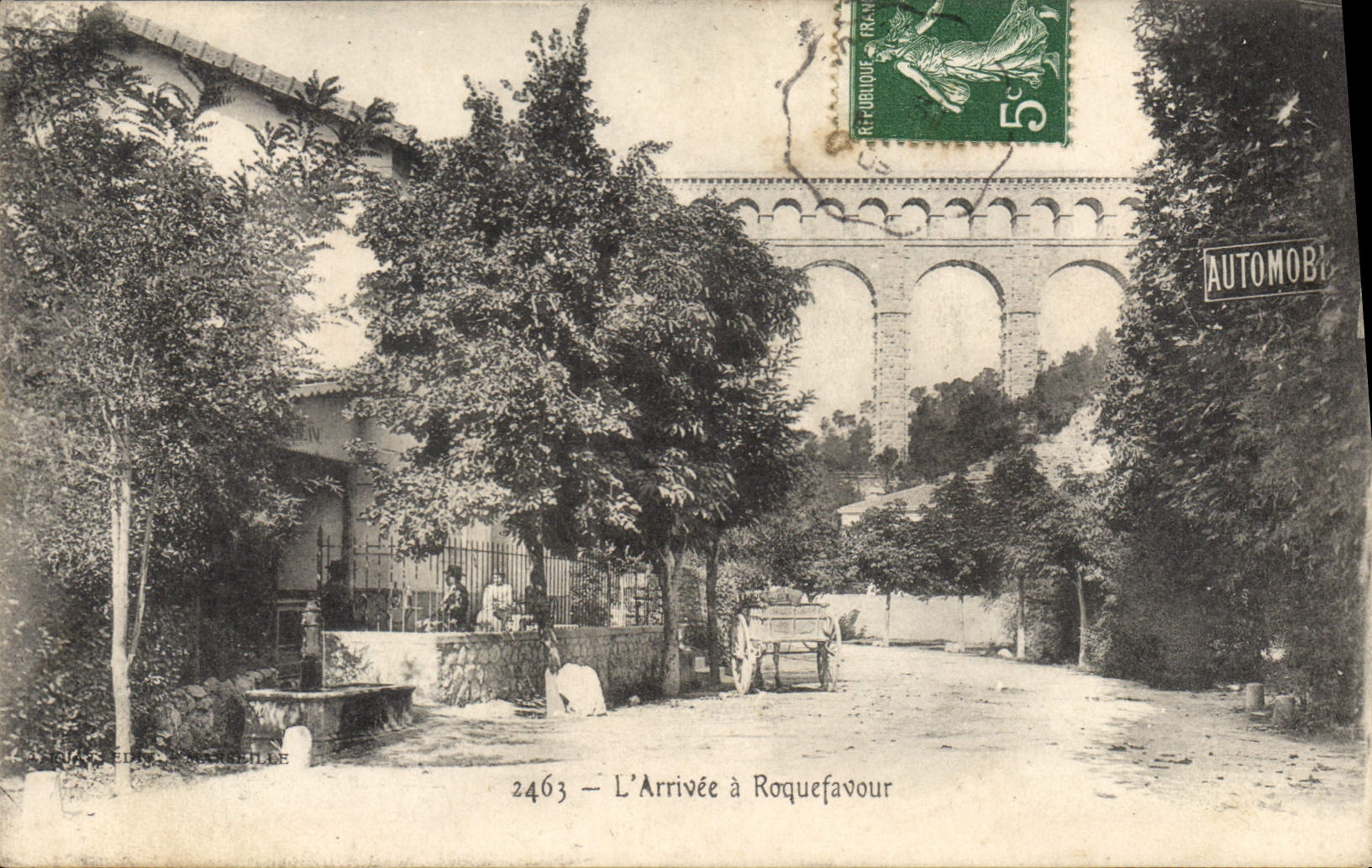 CPA L'Arrivee a Roquefavour 