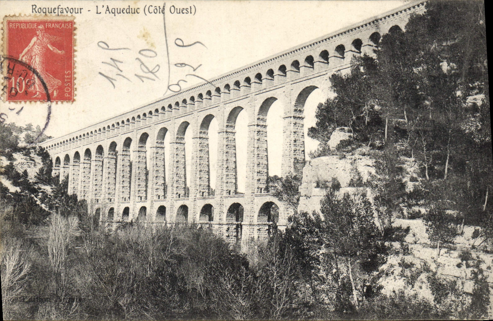 CPA Roquefavour l'Aqueduc cote ouest 