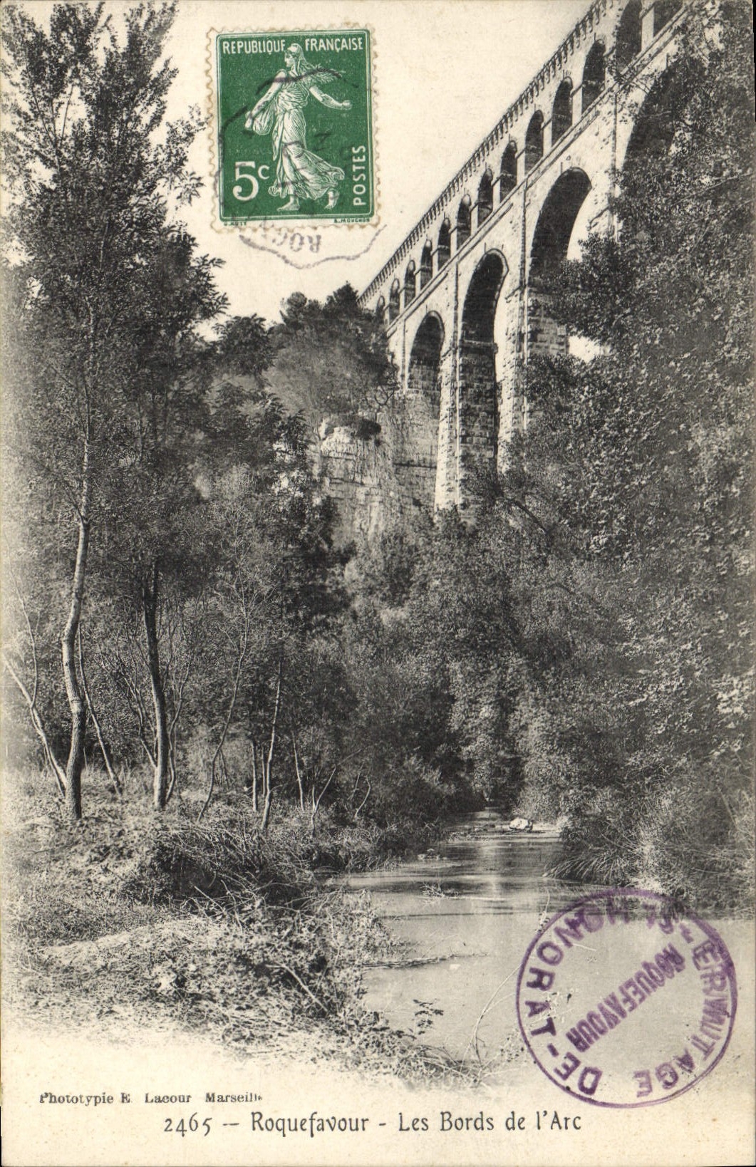 CPA Roquefavour les bords de l'Arc 