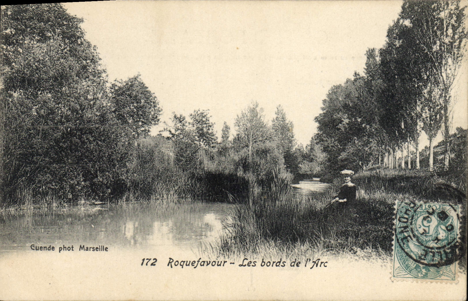 CPA Roquefavour les bords de l'Arc 