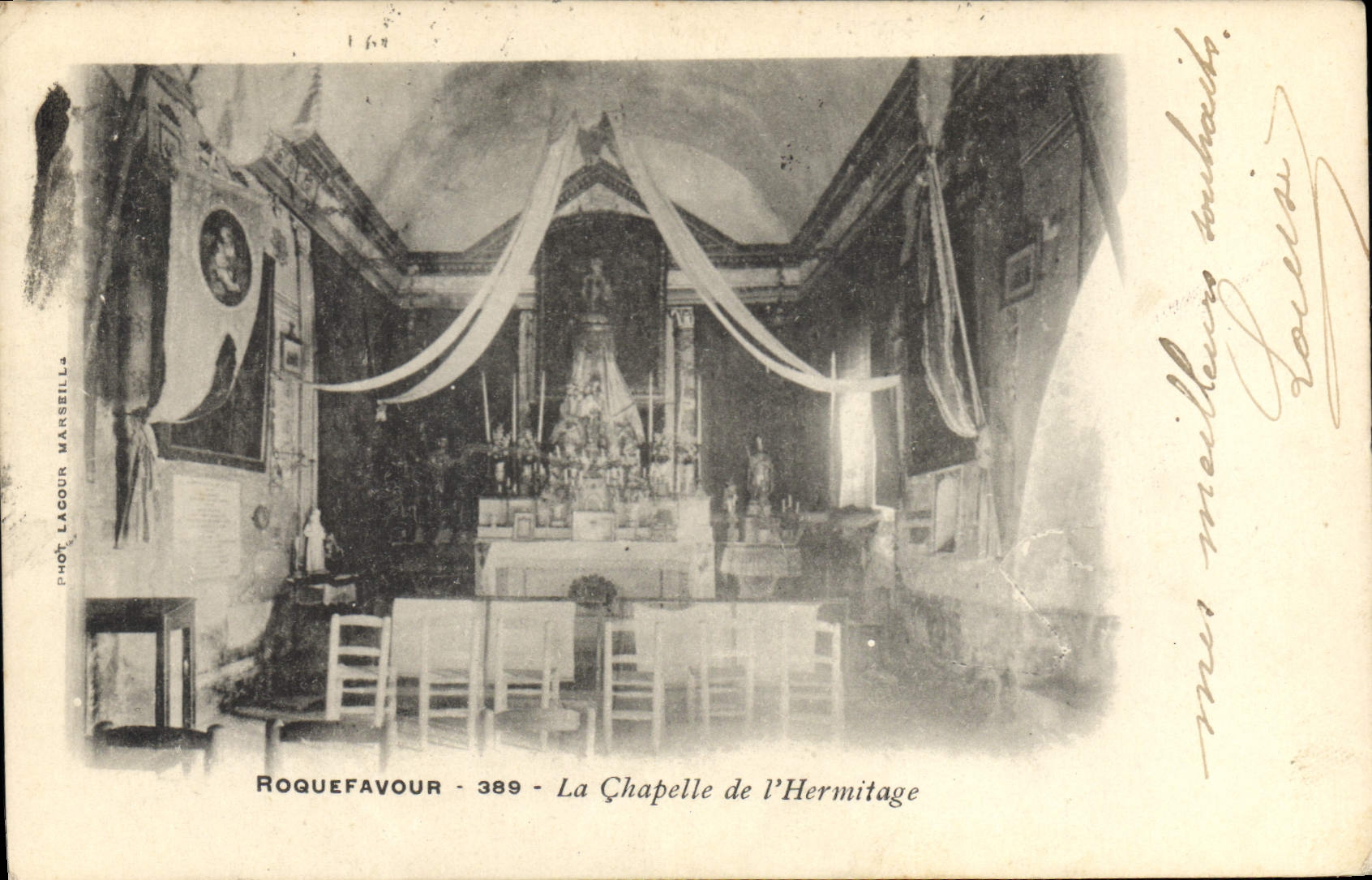 CPA Roquefavour La Chapelle de L'hermitage 