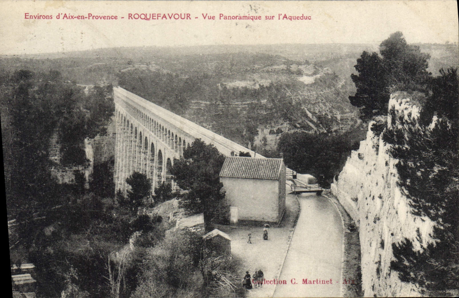 CPA Environs d'Aix en Provence Roquefavour Vue panoramique sur l'Aqueduc 