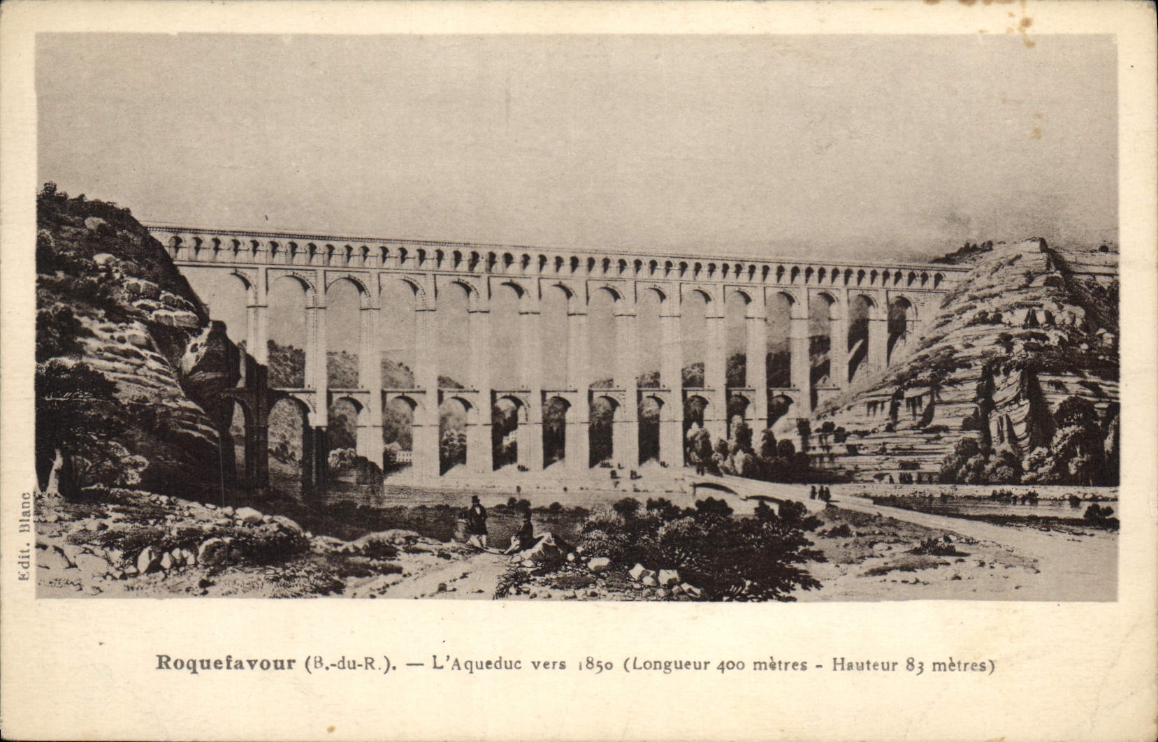 CPA Roquefavour l'Aqueduc vers 1850 