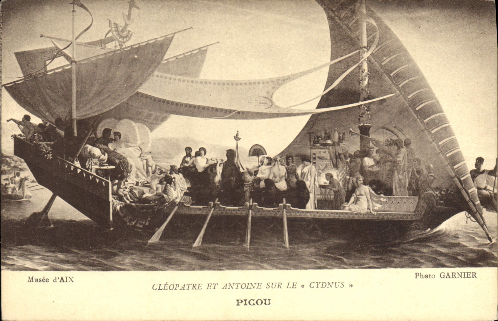 CPA Musee d'Aix Cleopatre et Antoine sur le Cydnus Picou