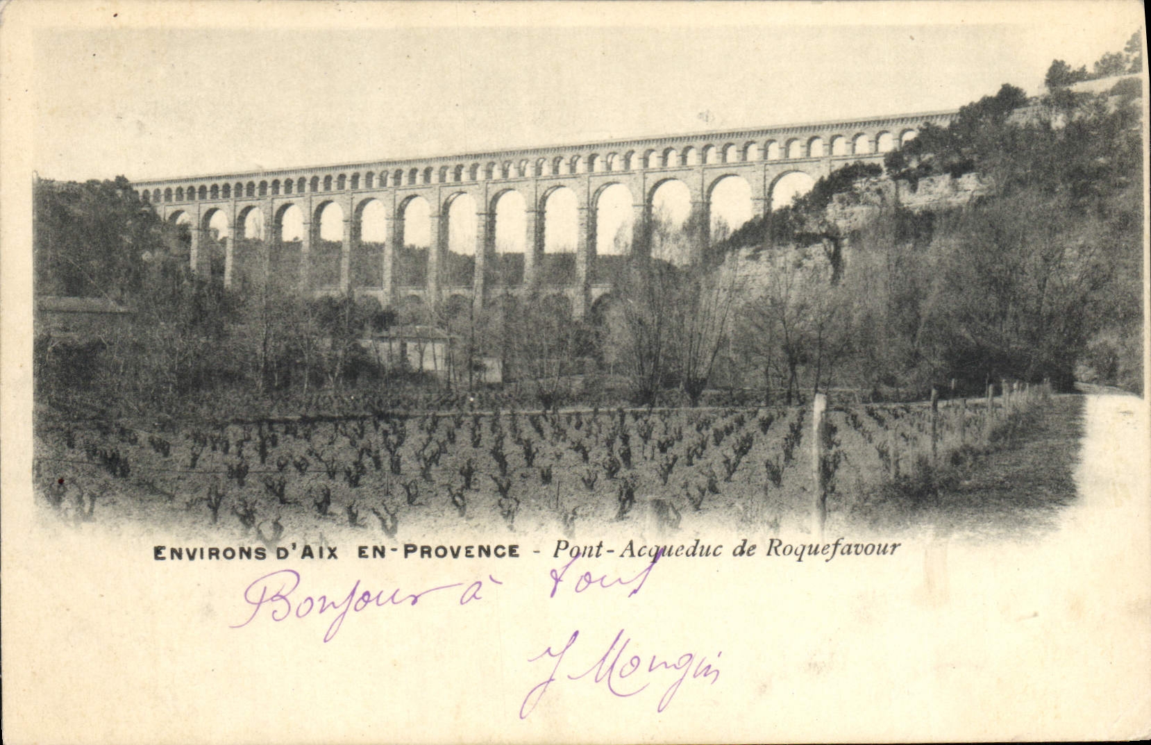 CPA Environs d'Aix en Provence Pont Aqueduc de Roquefavour 