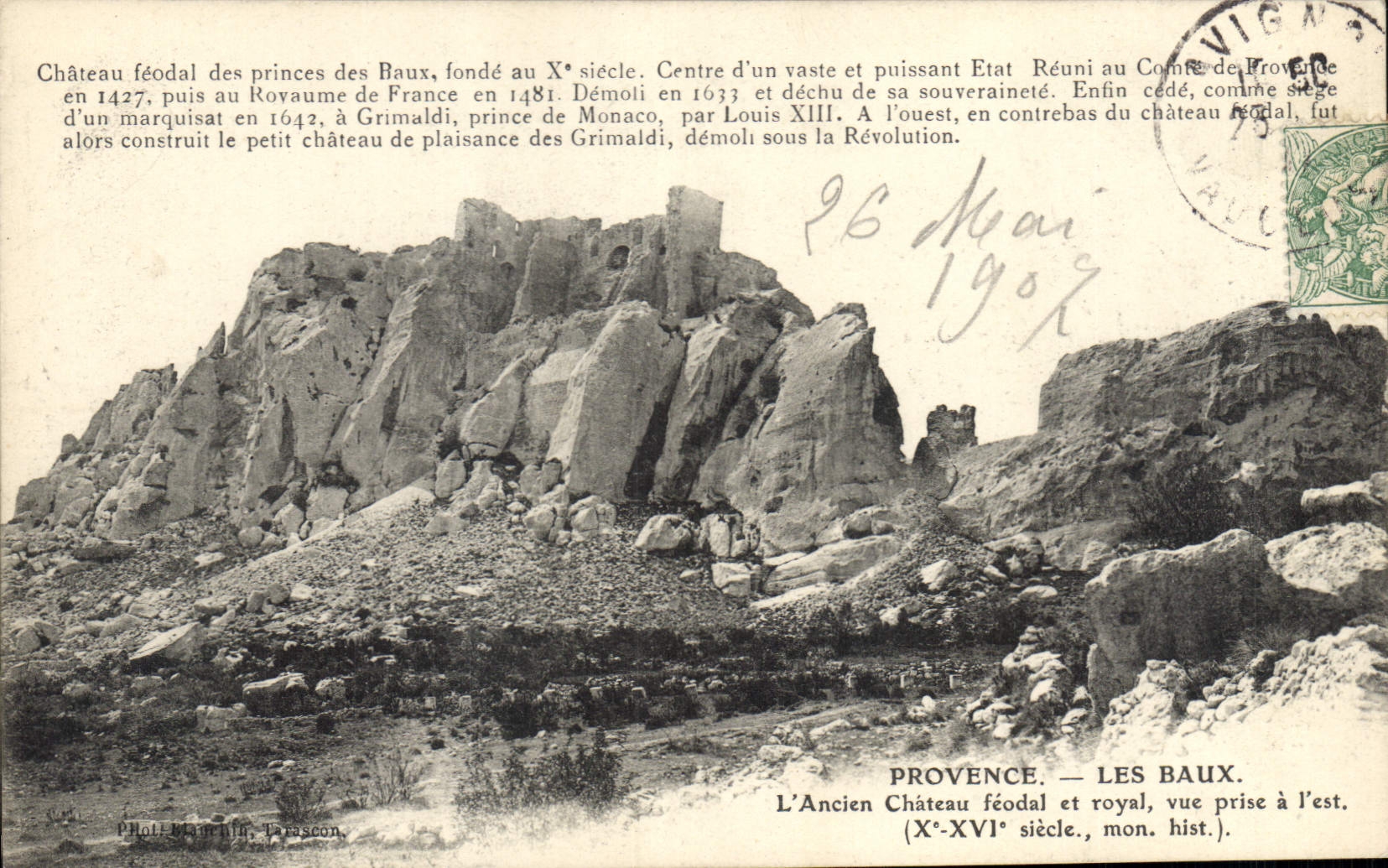 CPA Provence Les Baux L'Ancien CHateau feodal et royal vue prise a l'est 