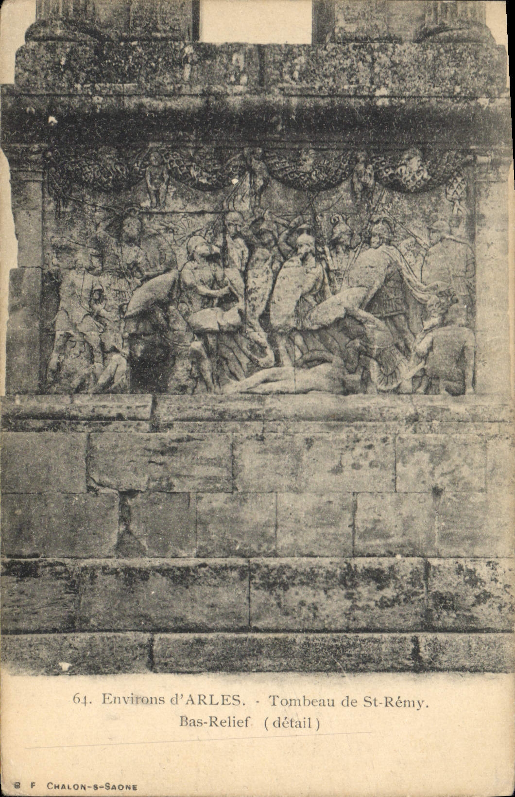 CPA Environs d'Arles Tombeau de St Remy Bas Relief detail 