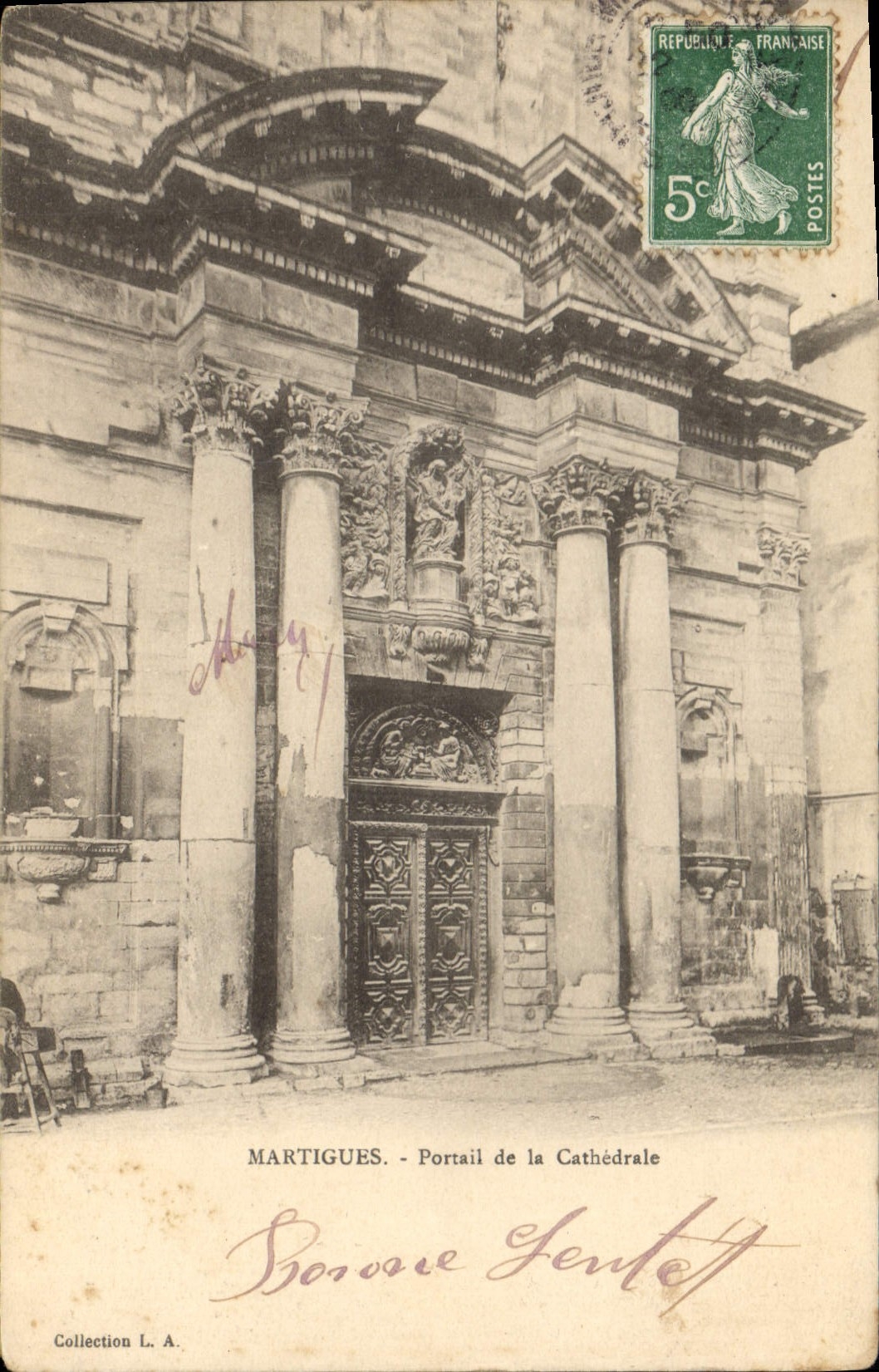 CPA Martigues Portail de la cathedrale