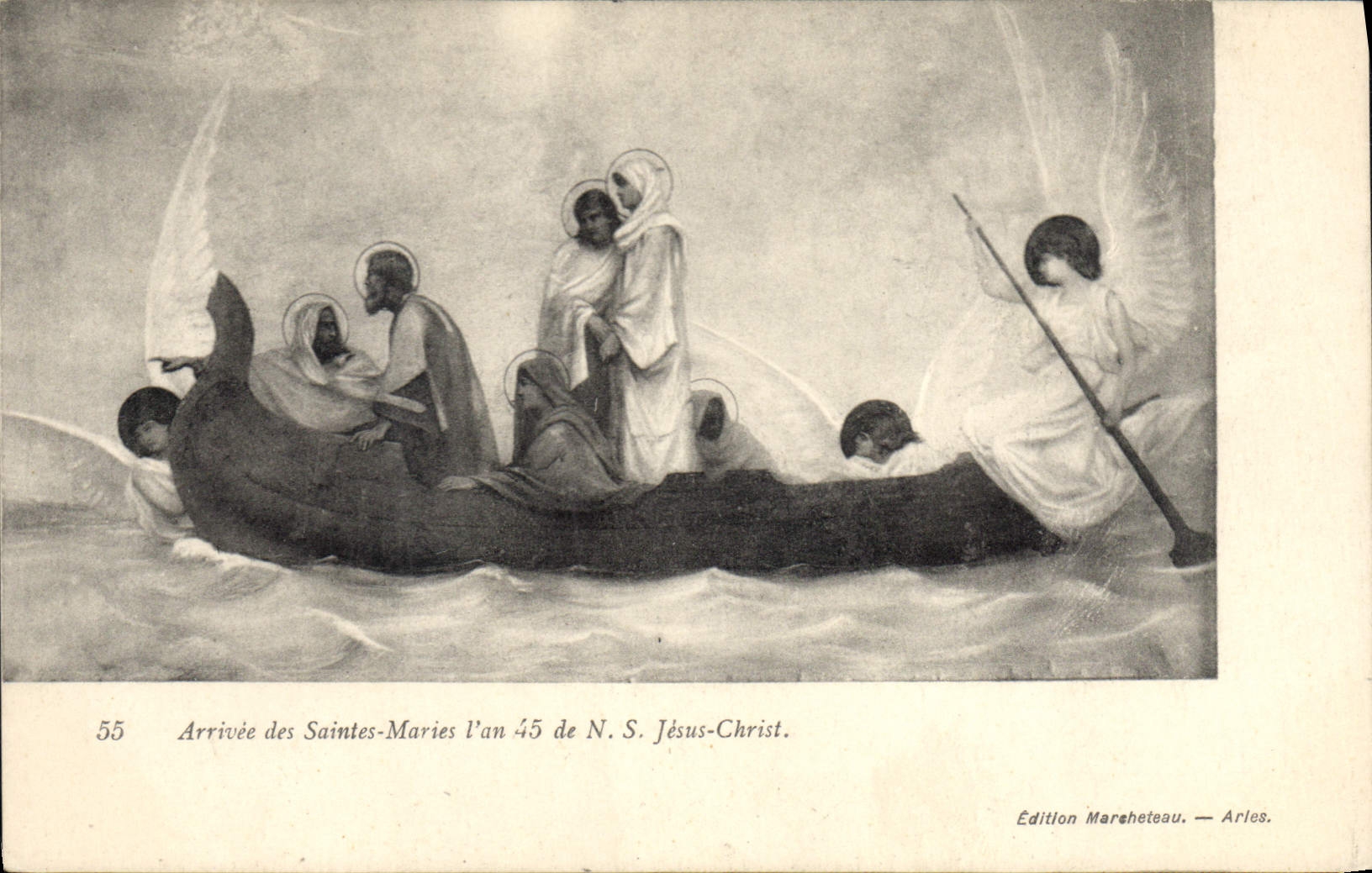 CPA Arrivee des Saintes Maries l'an 45 N S Jesus Christ