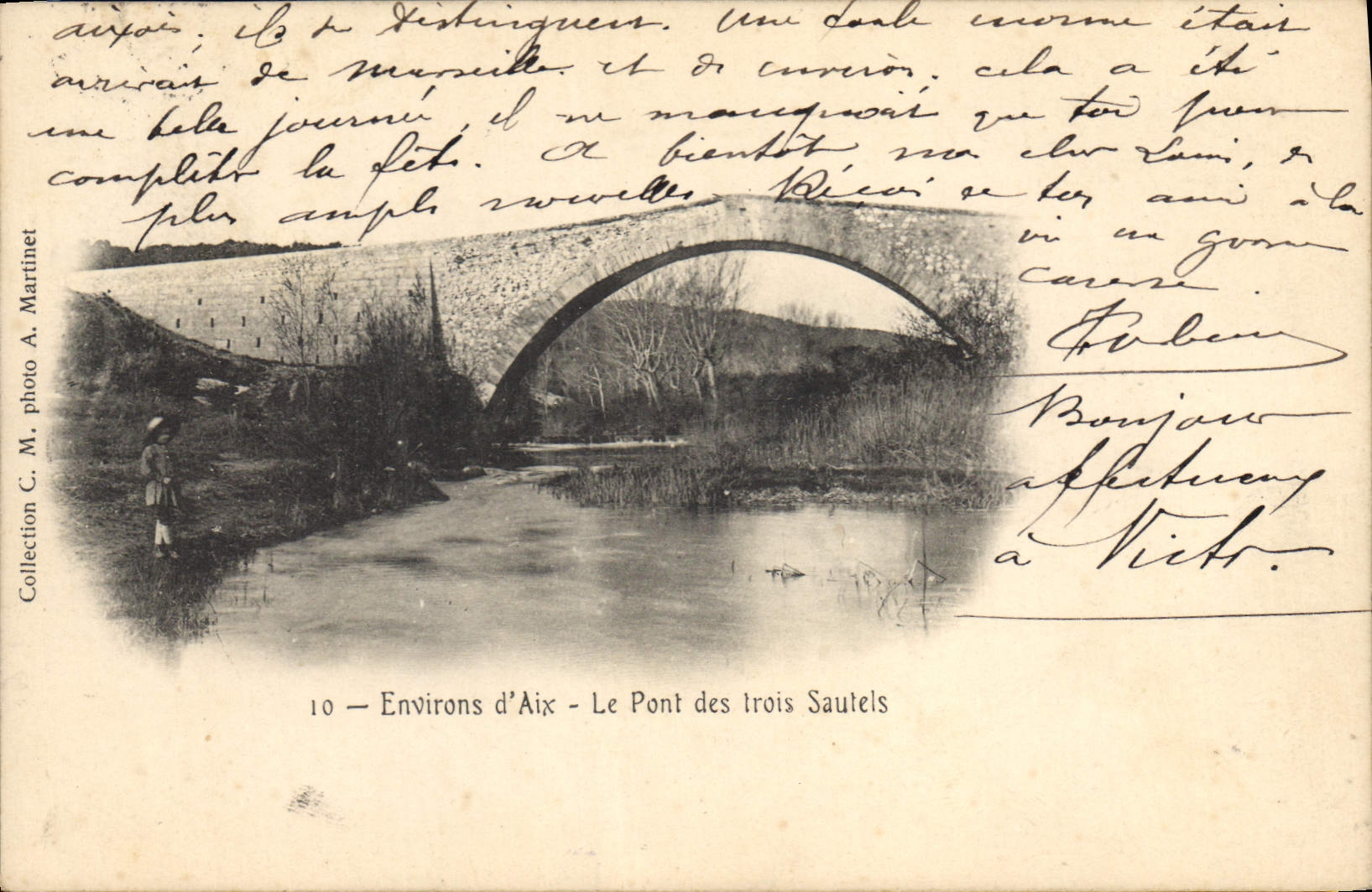 CPA Environs d'Aix le Pont des Trois Sautels 