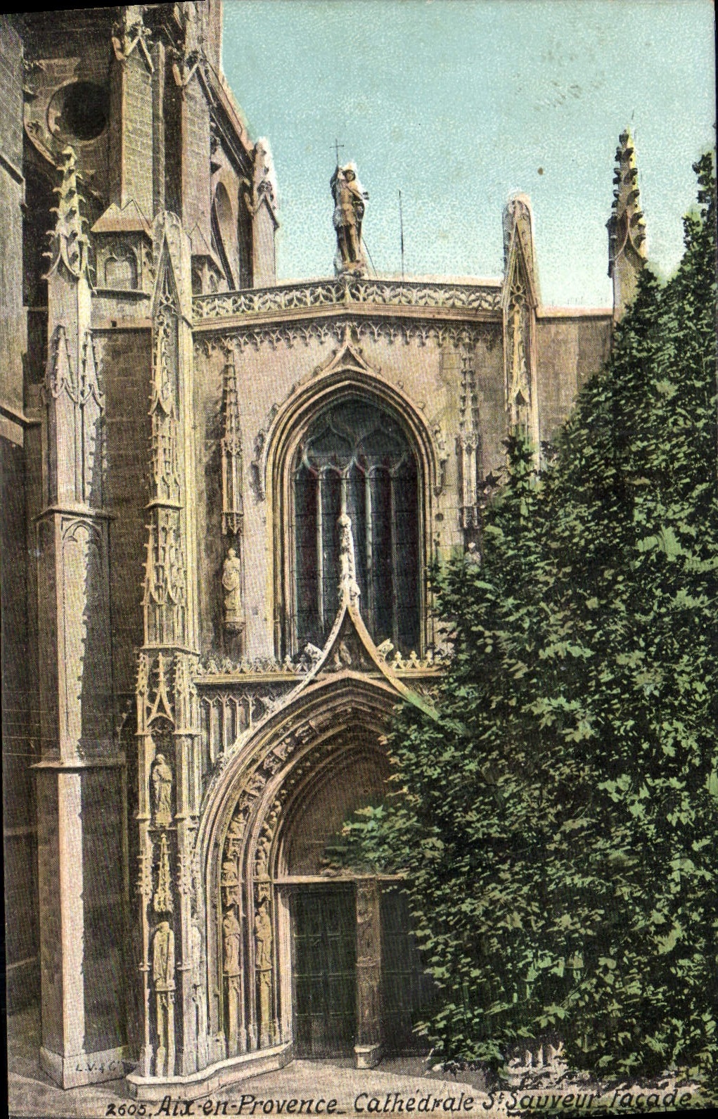 CPA Aix en Provence Cathedrale St Sauveur Facade 