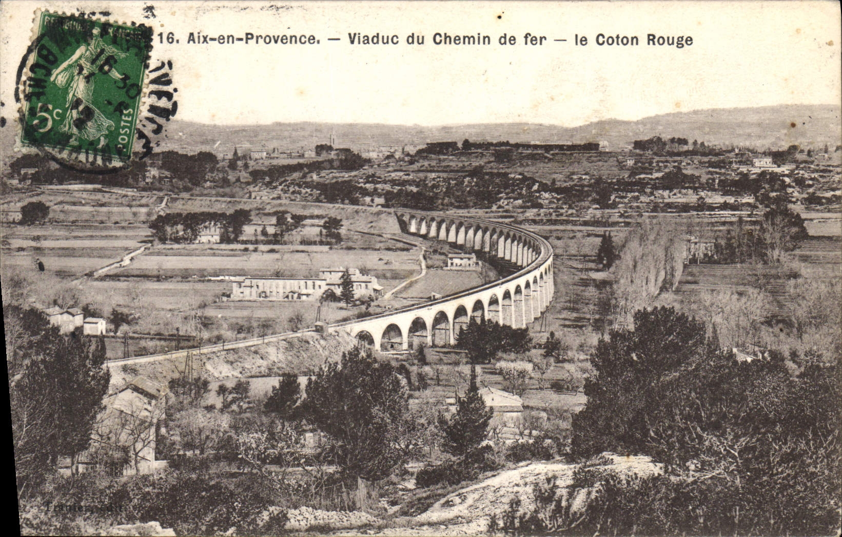 CPA Aix en Provence Viaduc du Chemin de fer le Coton Rouge
