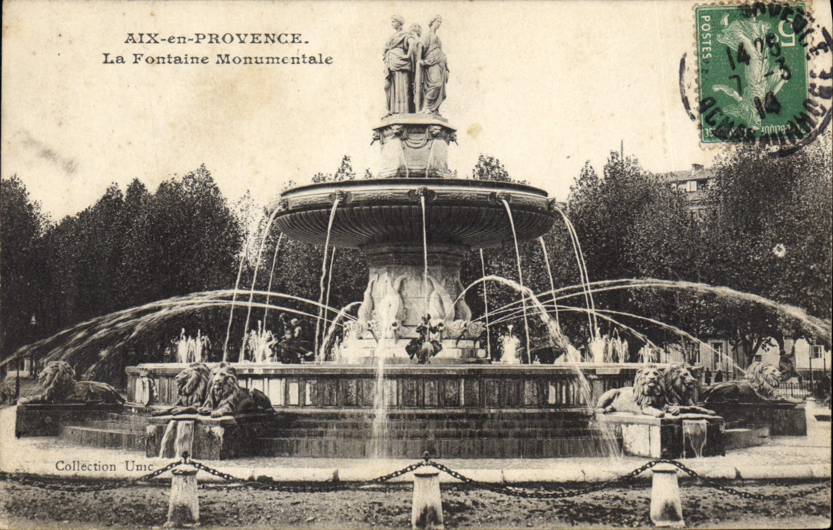 CPA Aix en Provence La Fontaine Monumentale 