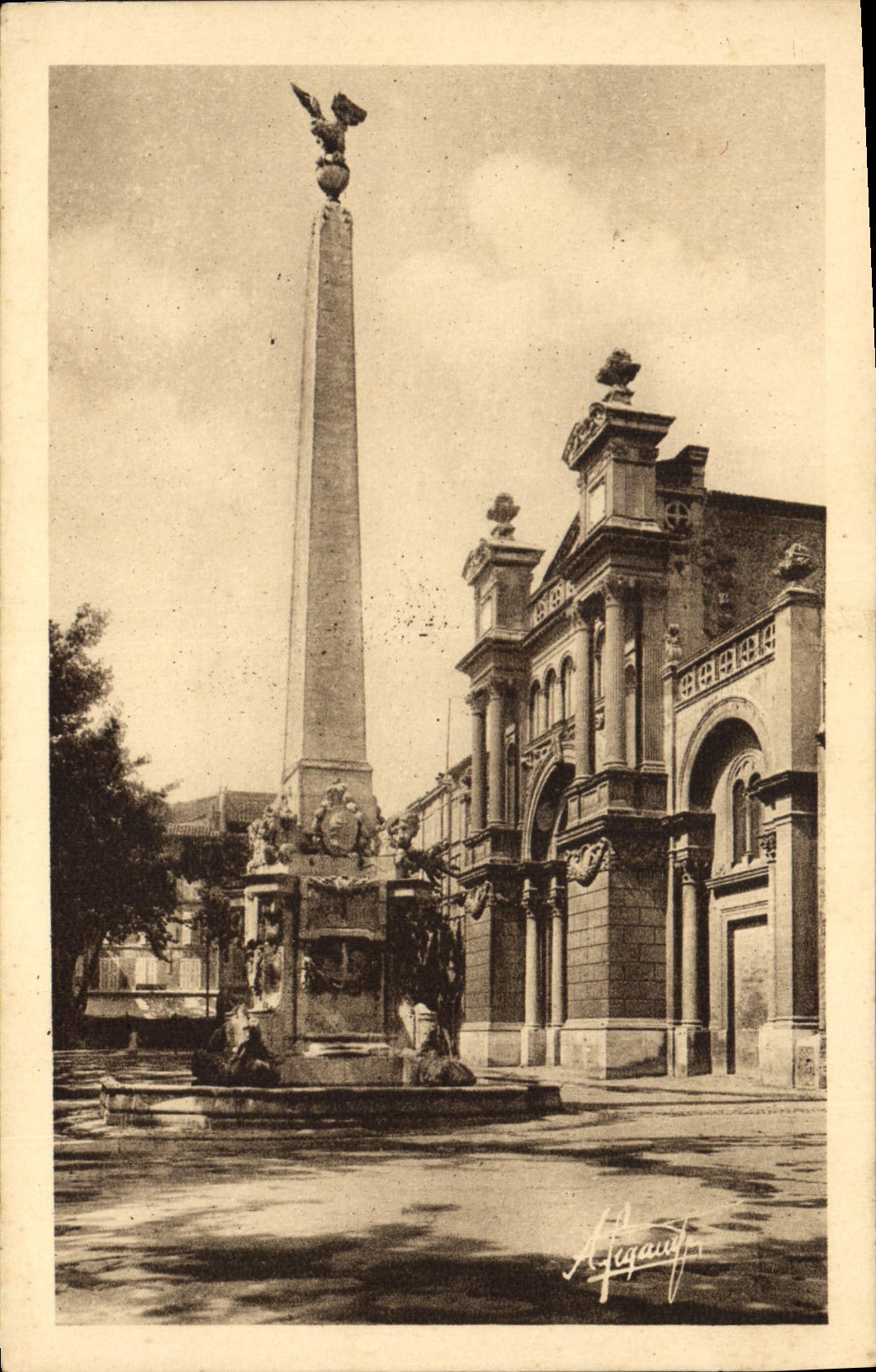 CPA Aix en Provence Eglise de la Madeleine et Fontaine des Precheurs 