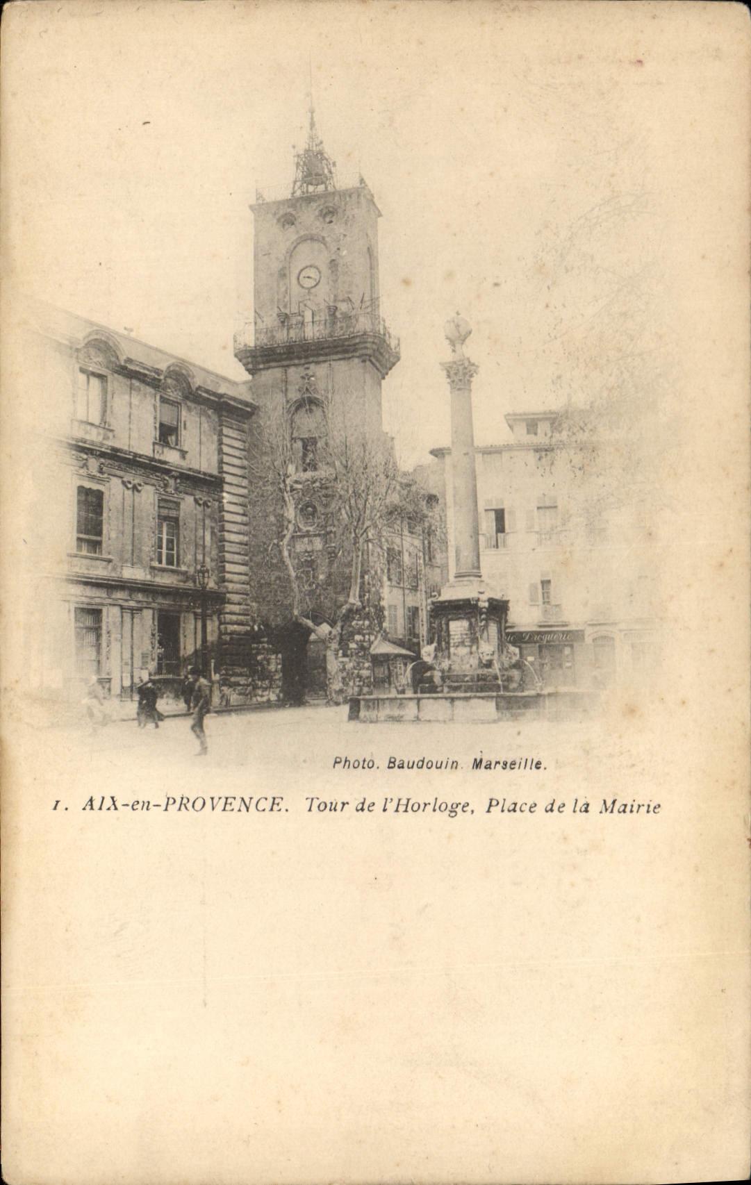 CPA Aix en Provence Tour de l'Horloge Place de la Mairie 