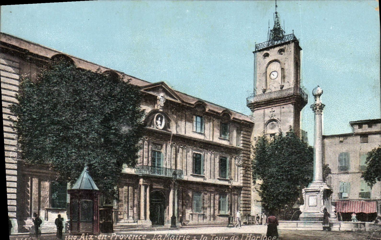 CPA Aix en Provence la Mairie et la Tour de l'Horloge 