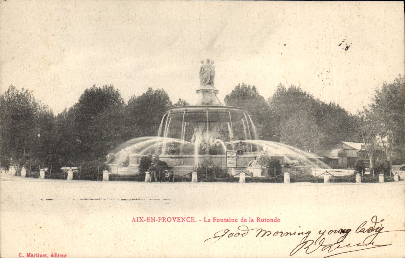 CPA Aix en Provence la fontaine de la Rotonde 