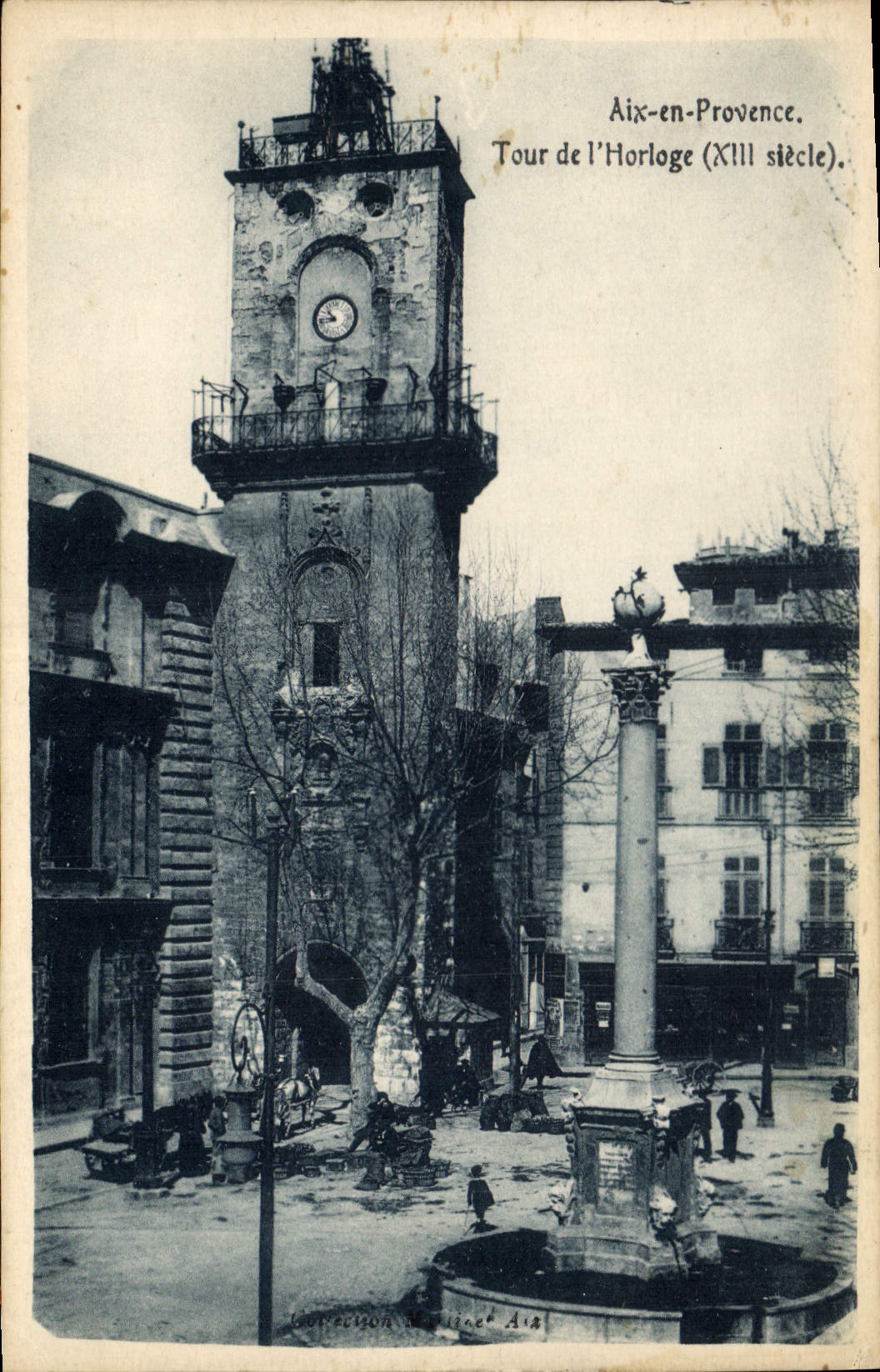 CPA Aix en Provence Tour de l'Horloge XIII siecle 