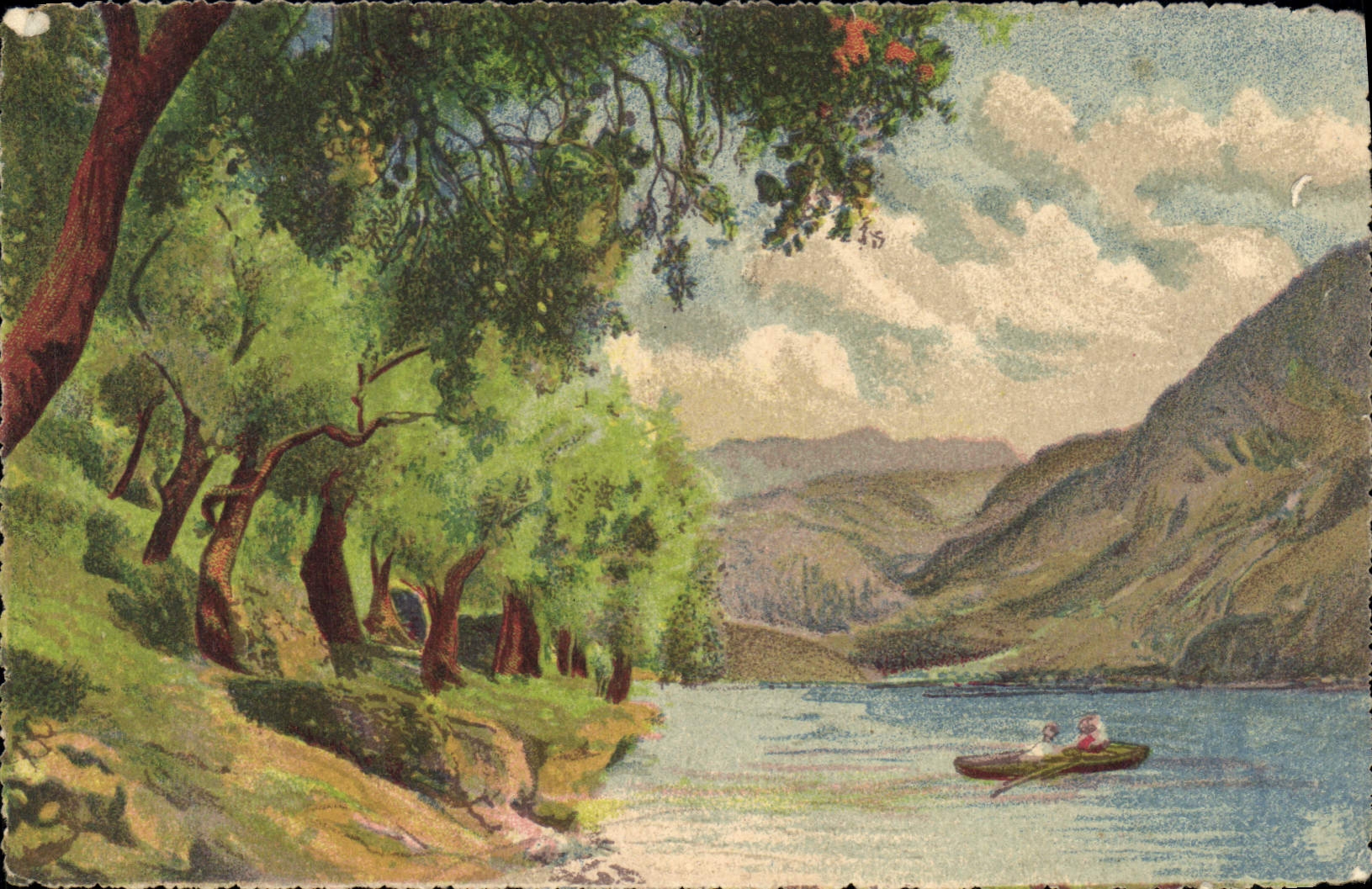 CPA Fantaisie Paysage 