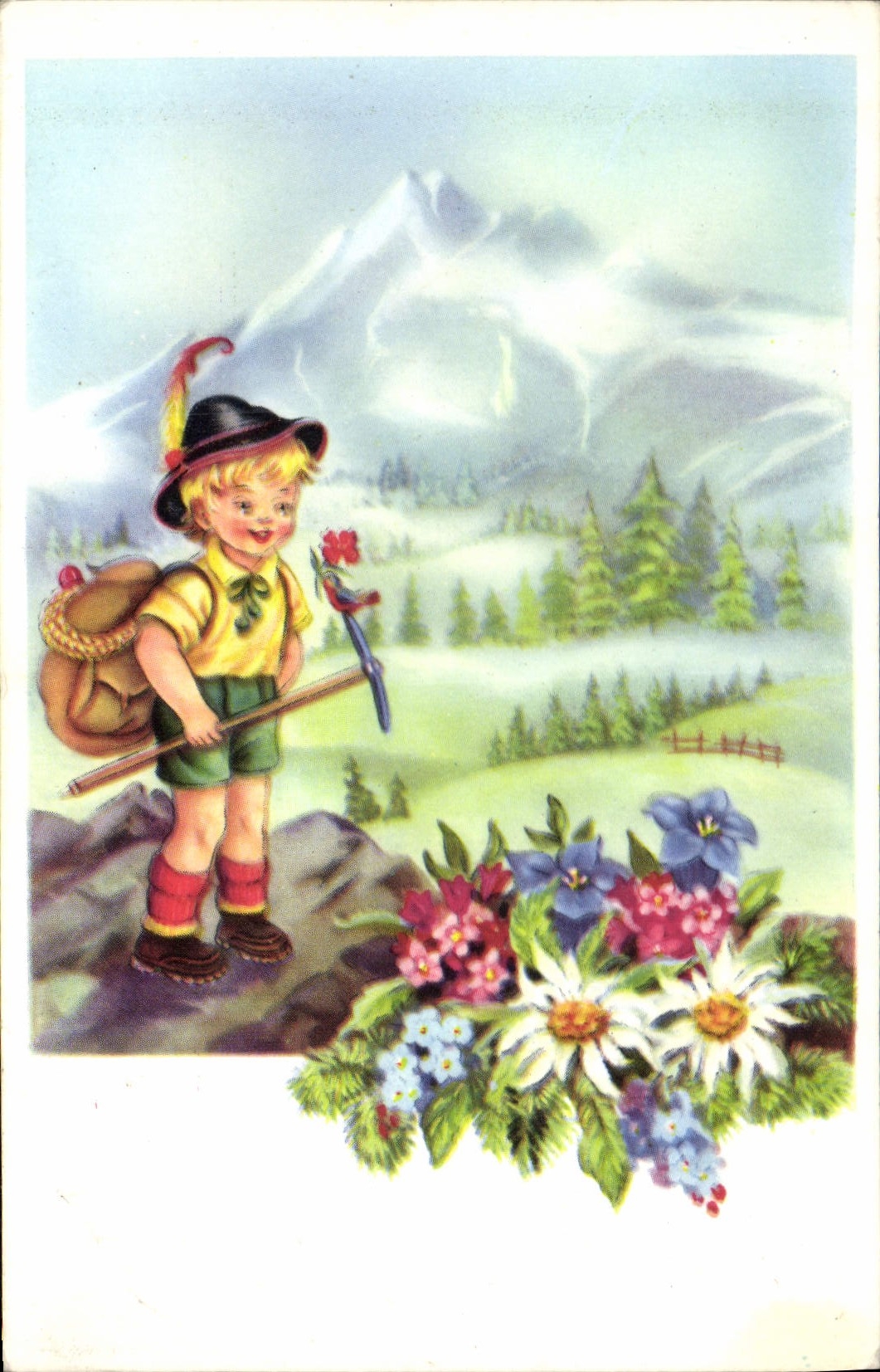 CPA Fantaisie enfant Alpinisme