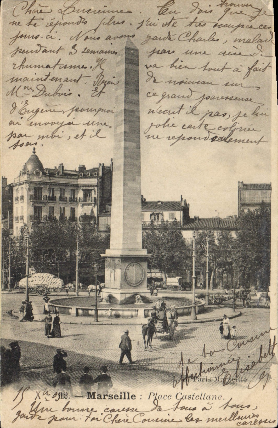 CPA Marseille place Castellane 