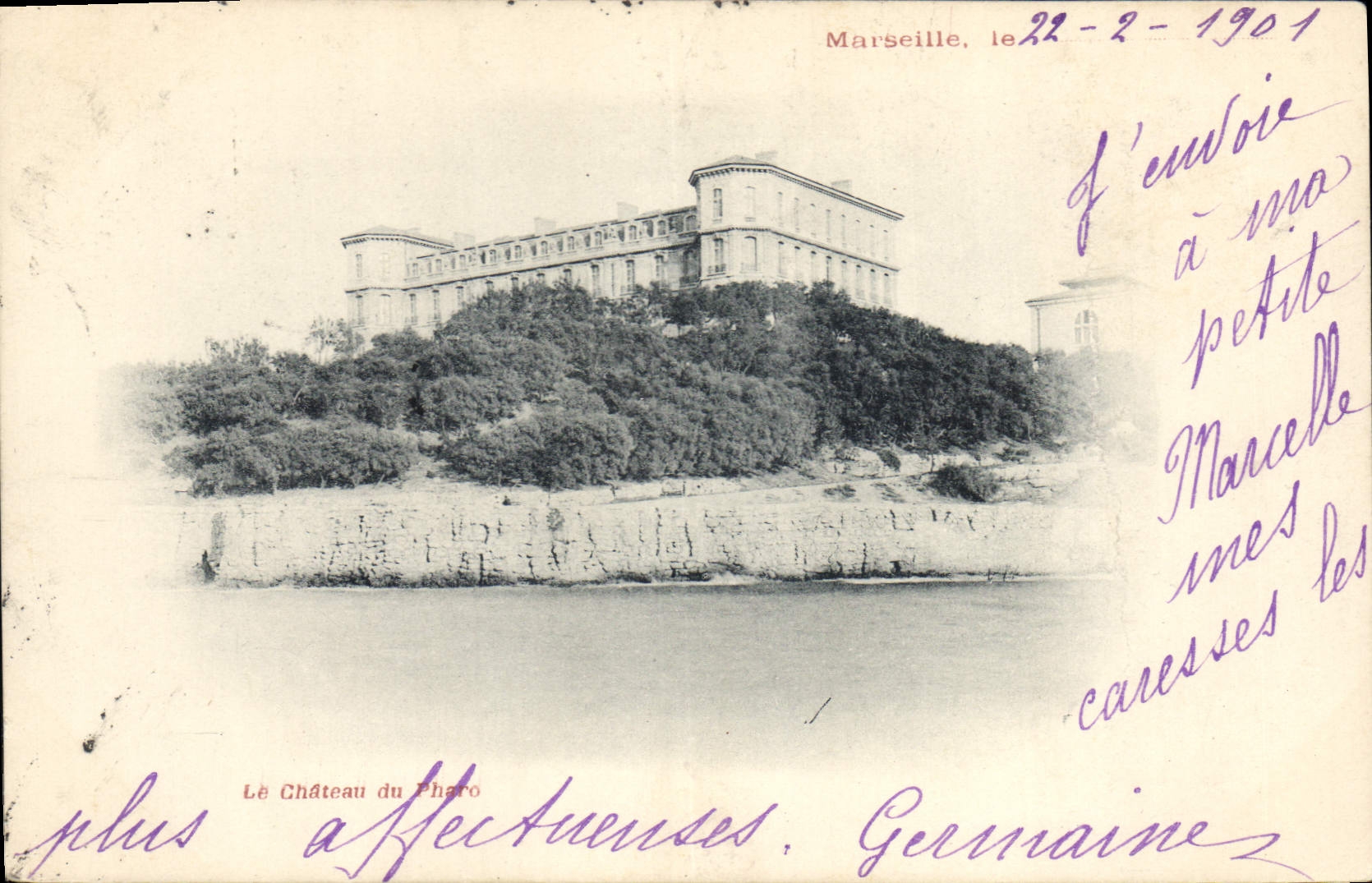 CPA Marseille le chateau du Pharo 