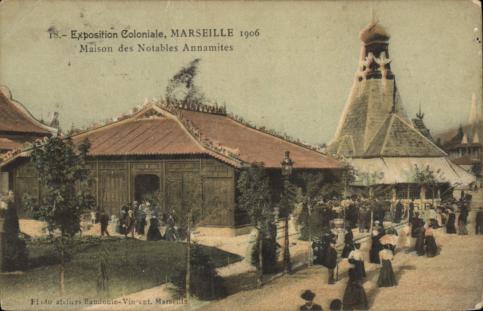 CPA Exposition Coloniale Marseille 1906 maison des Notables Annamites