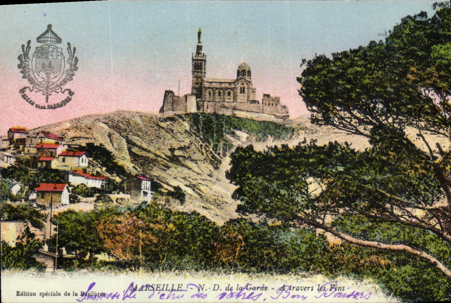 CPA Marseille N D de la Garde a travers les Pins 
