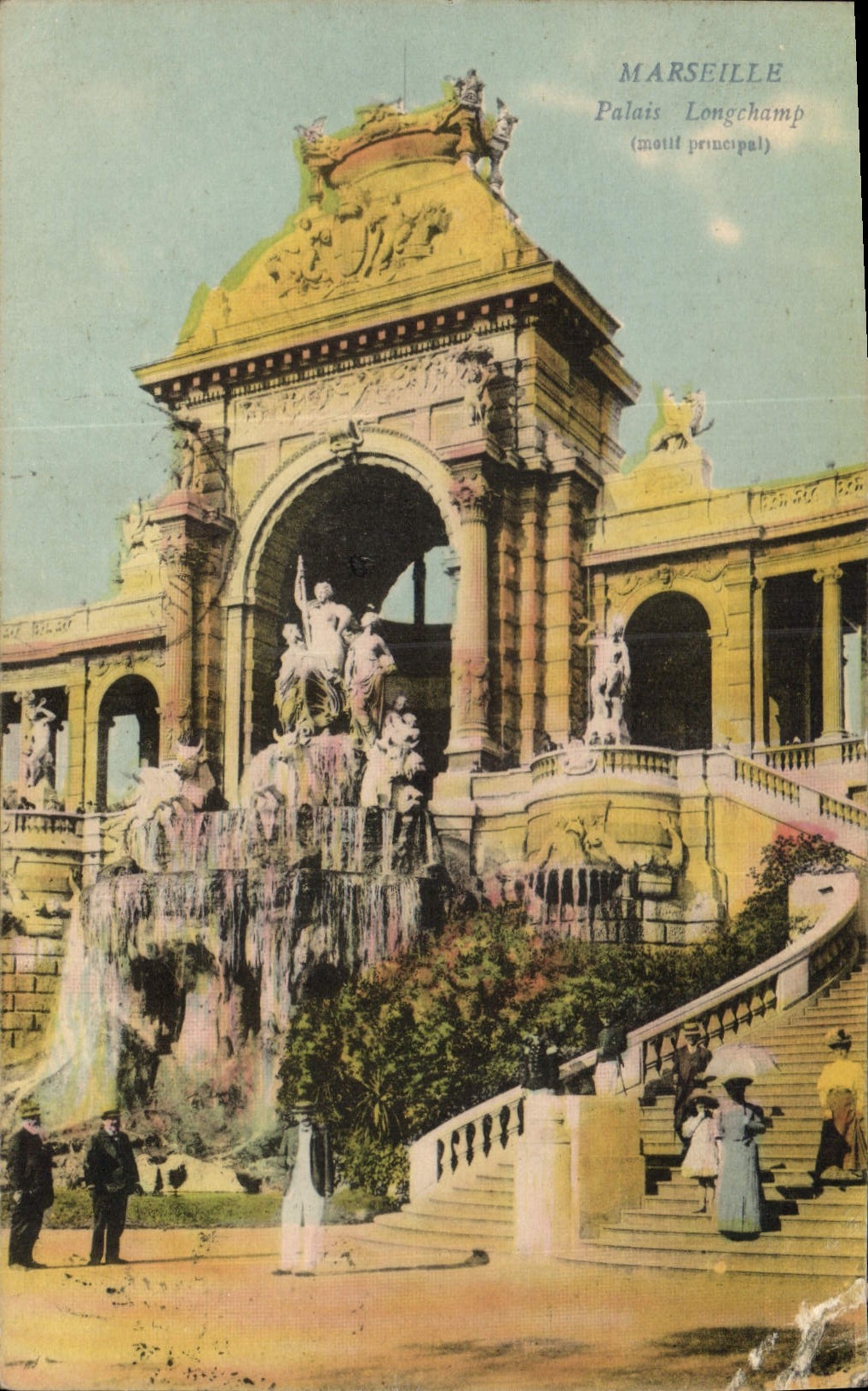 CPA Marseille palais Longchamp motif principal 